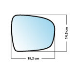 Miroir de rechange grand angle côté conducteur nissan primastar 2001 / opel vivaro Miroir de rechange grand angle côté conducteur nissan primastar 2001 / opel vivaro