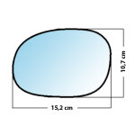 Miroir de rechange grand angle côté conducteur peugeot 206 98>06 Miroir de rechange grand angle côté conducteur peugeot 206 98>06