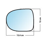 Miroir de rechange grand angle c�t� conducteur renault clio iii 2009 / modus