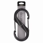 Mousqueton gant de rangement 2 accroches s - biner 20 cm noir