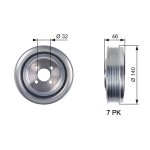 Poulie damper gates tvd1078