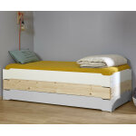 Ma chambre d'enfant lit ado empilable avec sommier happy bois naturel 90x190 cm / opt:3 lits