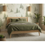 Ma chambre d'enfant lit ado avec sommier glaury bois naturel 140x190 cm
