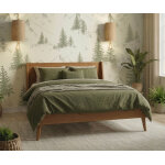 Ma chambre d'enfant lit ado avec sommier glaury noisette 160x200 cm