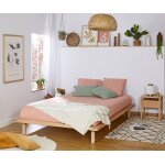 Ma chambre d'enfant lit ado avec sommier hoha bois naturel 160x200 cm