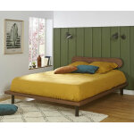 Ma chambre d'enfant lit ado avec sommier hoha et t�te de lit wika noyer 120x200 cm