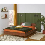Ma chambre d'enfant lit ado avec sommier magdae et tête de lit wika noyer 160x200 cm Ma chambre d'enfant lit ado avec sommier magdae et tête de lit wika noyer 160x200 cm