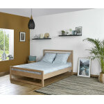 Ma chambre d'enfant lit ado avec sommier nali bois naturel 140x190 cm