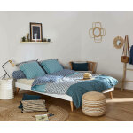 Ma chambre d'enfant lit ado avec sommier et pieds honey blanc 140x190 cm