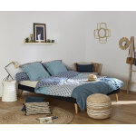 Ma chambre d'enfant lit ado avec sommier et pieds honey noir 140x190 cm