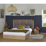 Ma chambre d'enfant lit ado avec sommier et tête de lit hino bois naturel 140x190 cm / opt:tête de lit ... Ma chambre d'enfant lit ado avec sommier et tête de lit hino bois naturel 140x190 cm / opt:tête de lit ...