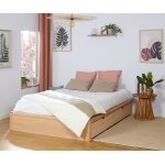 Ma chambre d'enfant lit ado avec sommier et tiroir uma hêtre 140x200 cm / opt:2 tiroirs Ma chambre d'enfant lit ado avec sommier et tiroir uma hêtre 140x200 cm / opt:2 tiroirs