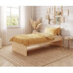 Ma chambre d'enfant lit adulte robuste tigar bois naturel 70x190 cm