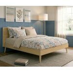 Ma chambre d'enfant lit adulte avec sommier lynd bois naturel 160x200 cm