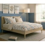 Ma chambre d'enfant lit adulte avec sommier lynd ch�ne clair 160x200 cm