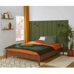 Ma chambre d'enfant lit adulte avec sommier magdae noyer 140x190 cm