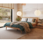 Ma chambre d'enfant lit adulte avec sommier maina bois naturel 160x200 cm Ma chambre d'enfant lit adulte avec sommier maina bois naturel 160x200 cm
