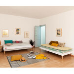 Ma chambre d'enfant lit adulte avec sommier et pieds honey blanc 120x190 cm