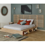 Ma chambre d'enfant lit adulte avec sommier et tte de lit dune bois naturel 140x190 cm / opt:tte de ...