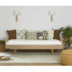 Ma chambre d'enfant lit banquette ado eden bois naturel 90x190 cm Ma chambre d'enfant lit banquette ado eden bois naturel 90x190 cm