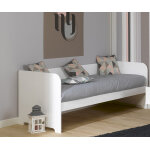 Ma chambre d'enfant lit banquette ado avec sommier bali blanc 80x200 cm Ma chambre d'enfant lit banquette ado avec sommier bali blanc 80x200 cm