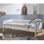 Ma chambre d'enfant lit enfant avec barrires, sommier et matelas rio blanc 90x190 cm / opt:matelas airfresh ...