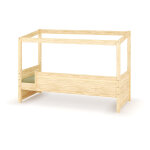 Ma chambre d'enfant lit cabane enfant avec barrire et matelas combeebed bois naturel 90x200 cm / opt1:avec ...
