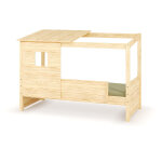 Ma chambre d'enfant lit cabane enfant avec barrire et matelas combeebed bois naturel 90x200 cm / opt1:avec ...