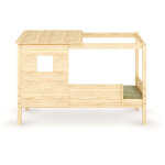 Ma chambre d'enfant lit cabane enfant avec barrire et matelas combeebed bois naturel 90x200 cm / opt1:sans ...
