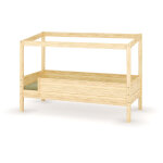 Ma chambre d'enfant lit cabane enfant avec barri�re et matelas combeebed bois naturel 90x200 cm sans ...