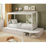 Ma chambre d'enfant lit cabane enfant avec estrade combeebed blanc 90x200 cm sans toit et porte sans ... Ma chambre d'enfant lit cabane enfant avec estrade combeebed blanc 90x200 cm sans toit et porte sans ...