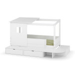 Ma chambre d'enfant lit cabane enfant avec estrade et matelas combeebed blanc 90x200 cm / opt1:avec toit ... Ma chambre d'enfant lit cabane enfant avec estrade et matelas combeebed blanc 90x200 cm / opt1:avec toit ...