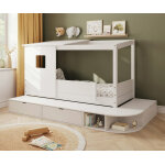 Ma chambre d'enfant lit cabane enfant avec estrade et matelas combeebed blanc 90x200 cm / opt1:avec toit ... Ma chambre d'enfant lit cabane enfant avec estrade et matelas combeebed blanc 90x200 cm / opt1:avec toit ...