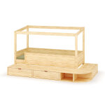 Ma chambre d'enfant lit cabane enfant avec estrade et matelas combeebed bois naturel 90x200 cm sans toit ... Ma chambre d'enfant lit cabane enfant avec estrade et matelas combeebed bois naturel 90x200 cm sans toit ...