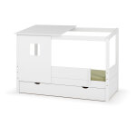 Ma chambre d'enfant lit cabane gigogne enfant combeebed blanc 90x200 cm / opt1:avec caches sommier / ... Ma chambre d'enfant lit cabane gigogne enfant combeebed blanc 90x200 cm / opt1:avec caches sommier / ...