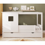 Ma chambre d'enfant lit cabane gigogne enfant combeebed blanc 90x200 cm / opt1:sans caches sommier / ... Ma chambre d'enfant lit cabane gigogne enfant combeebed blanc 90x200 cm / opt1:sans caches sommier / ...