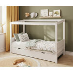 Ma chambre d'enfant lit cabane gigogne enfant et matelas combeebed blanc 90x200 cm sans caches sommier ... Ma chambre d'enfant lit cabane gigogne enfant et matelas combeebed blanc 90x200 cm sans caches sommier ...