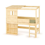 Ma chambre d'enfant lit cabane mi - hauteur avec bureau combeebed bois naturel 90x200 cm echelle grand ... Ma chambre d'enfant lit cabane mi - hauteur avec bureau combeebed bois naturel 90x200 cm echelle grand ...