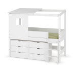 Ma chambre d'enfant lit cabane mi - hauteur avec rangement combeebed blanc 90x200 cm / opt1:echelle grand ... Ma chambre d'enfant lit cabane mi - hauteur avec rangement combeebed blanc 90x200 cm / opt1:echelle grand ...