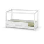 Ma chambre d'enfant lit cabane montessori combeebed blanc 90x200 cm / opt1:barrires de scurit avant ...