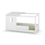 Ma chambre d'enfant lit cabane montessori combeebed blanc 90x200 cm / opt1:barrières de sécurité avant ... Ma chambre d'enfant lit cabane montessori combeebed blanc 90x200 cm / opt1:barrières de sécurité avant ...
