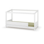 Ma chambre d'enfant lit cabane montessori combeebed blanc 90x200 cm / opt1:barrière de sécurité avant ... Ma chambre d'enfant lit cabane montessori combeebed blanc 90x200 cm / opt1:barrière de sécurité avant ...