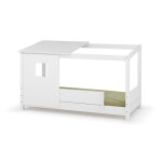 Ma chambre d'enfant lit cabane montessori combeebed blanc 90x200 cm / opt1:barrière de sécurité avant ... Ma chambre d'enfant lit cabane montessori combeebed blanc 90x200 cm / opt1:barrière de sécurité avant ...
