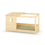 Ma chambre d'enfant lit cabane montessori combeebed bois naturel 90x200 cm / opt1:barrire de scurit ...