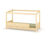 Ma chambre d'enfant lit cabane montessori combeebed bois naturel 90x200 cm / opt1:barrière de sécurité ... Ma chambre d'enfant lit cabane montessori combeebed bois naturel 90x200 cm / opt1:barrière de sécurité ...
