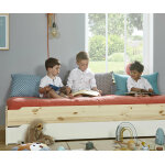 Ma chambre d'enfant lit empilable enfant avec sommier et matelas happy bois naturel 90x190 cm / opt:1 ...