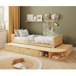 Ma chambre d'enfant lit enfant avec estrade et matelas combeebed bois naturel 90x200 cm / opt:matelas ...