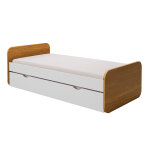 Ma chambre d'enfant lit gigogne adulte lemon blanc et noisette 90x200 cm