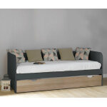 Ma chambre d'enfant lit gigogne banquette ado bali noisette 80x200 cm Ma chambre d'enfant lit gigogne banquette ado bali noisette 80x200 cm