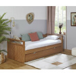 Ma chambre d'enfant lit gigogne banquette ado eveo bois 90x190 cm Ma chambre d'enfant lit gigogne banquette ado eveo bois 90x190 cm